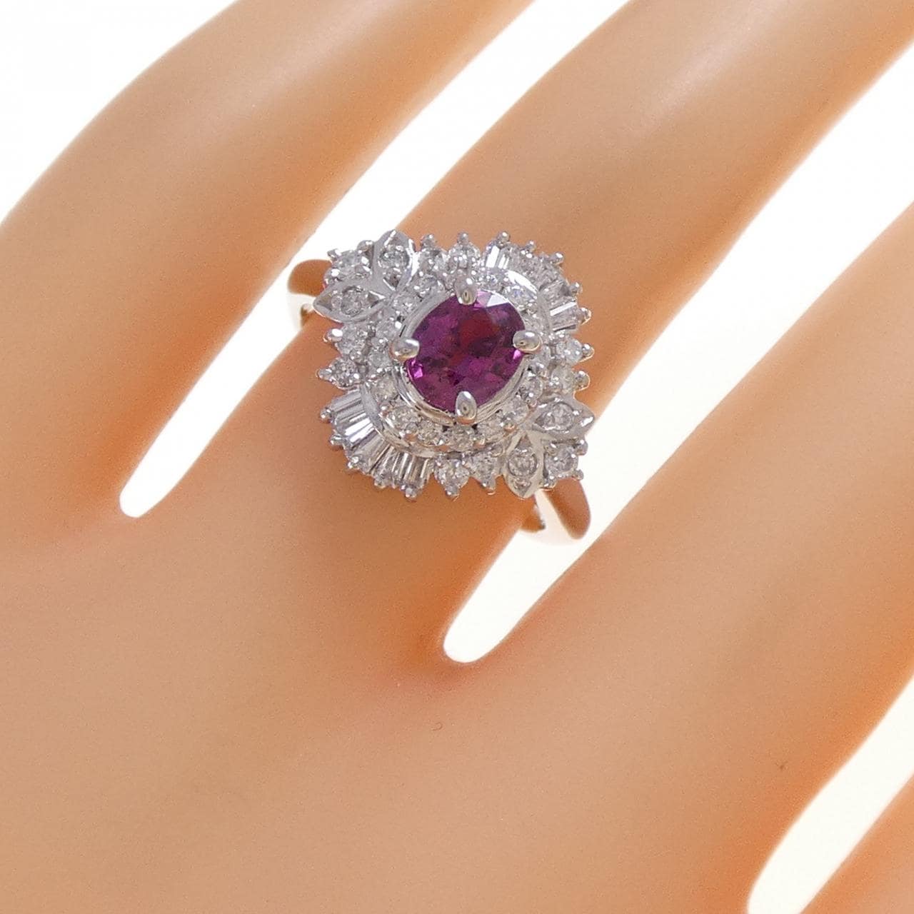 PT900 ルビー リング 0.77CT