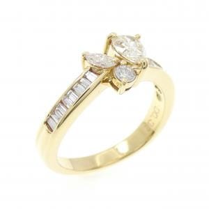K18YG ダイヤモンド リング 0.432CT
