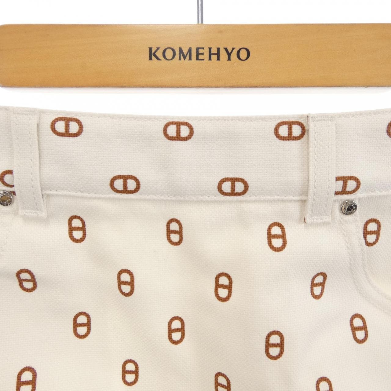 エルメス HERMES シェーヌダンクル カルトゥッシュ クルードセル 0315D3 スカート