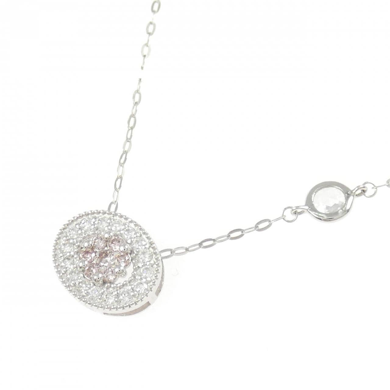 PT900/PT950 ピンクダイヤモンド ネックレス 0.10CT
