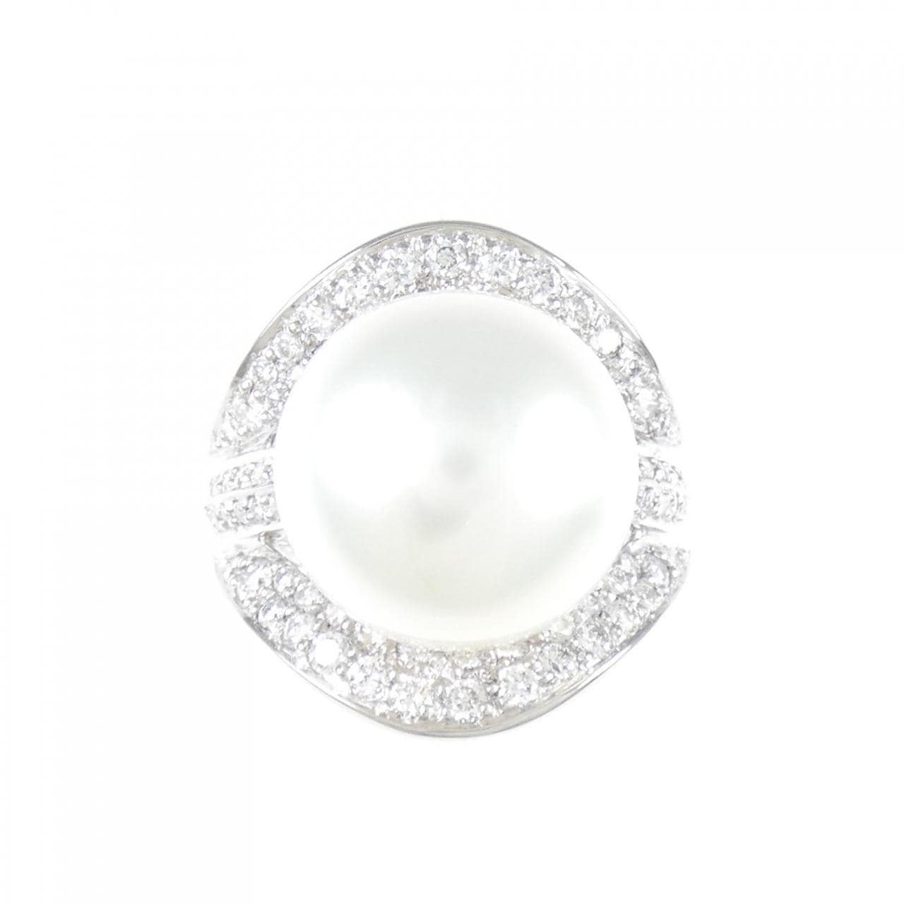 PT White Butterfly Pearl ring 13.4mm