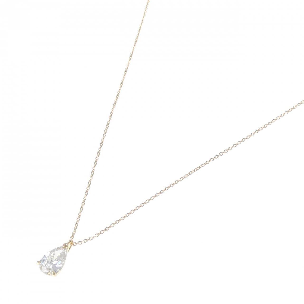 【リメイク】K18YG ダイヤモンド ネックレス 1.038CT H SI2 ペアシェイプ