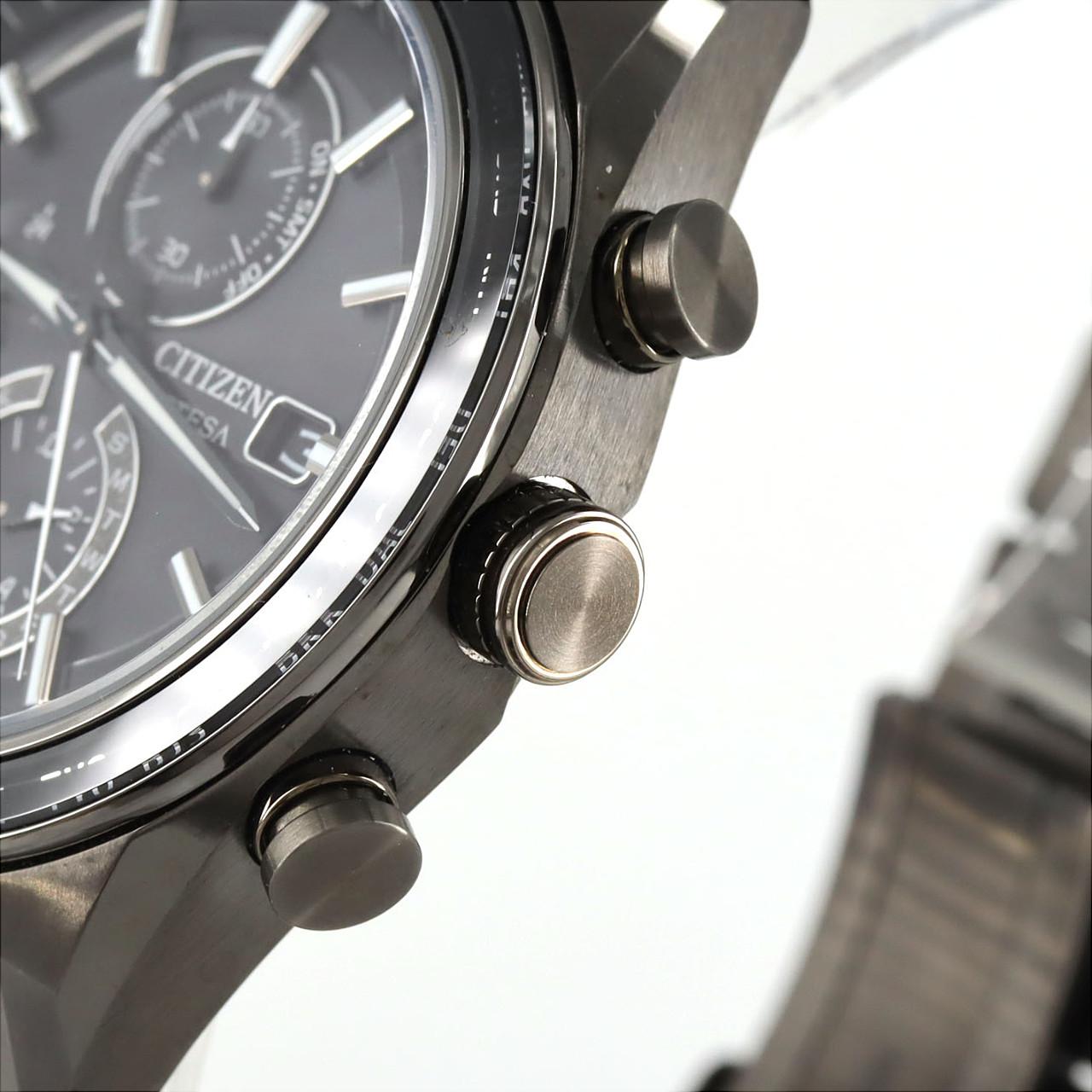 シチズン アテッサ 電波時計 H800-00D9D01/AT8294-59E TI ソーラークォーツ