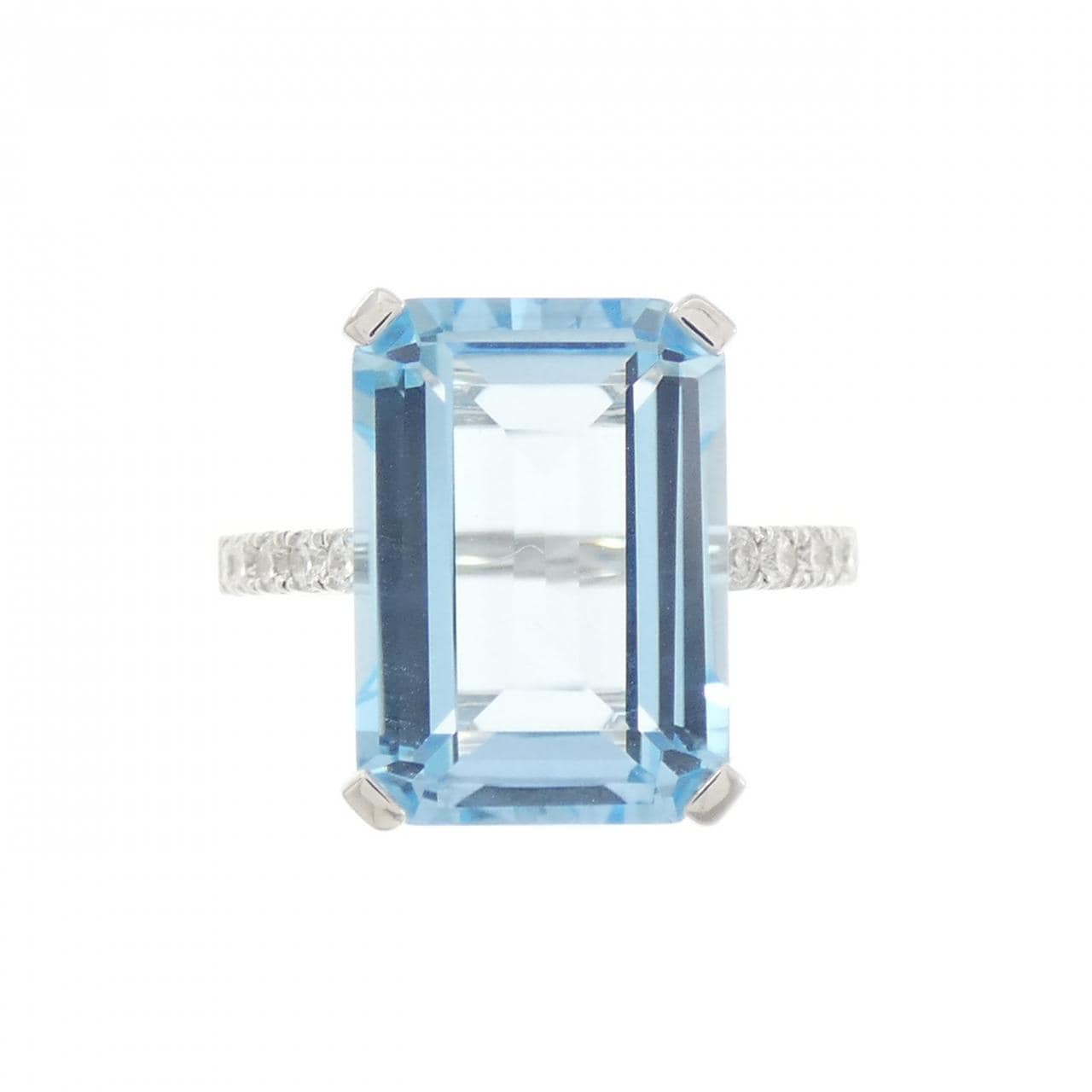 750WG ブルートパーズ リング 9.50CT