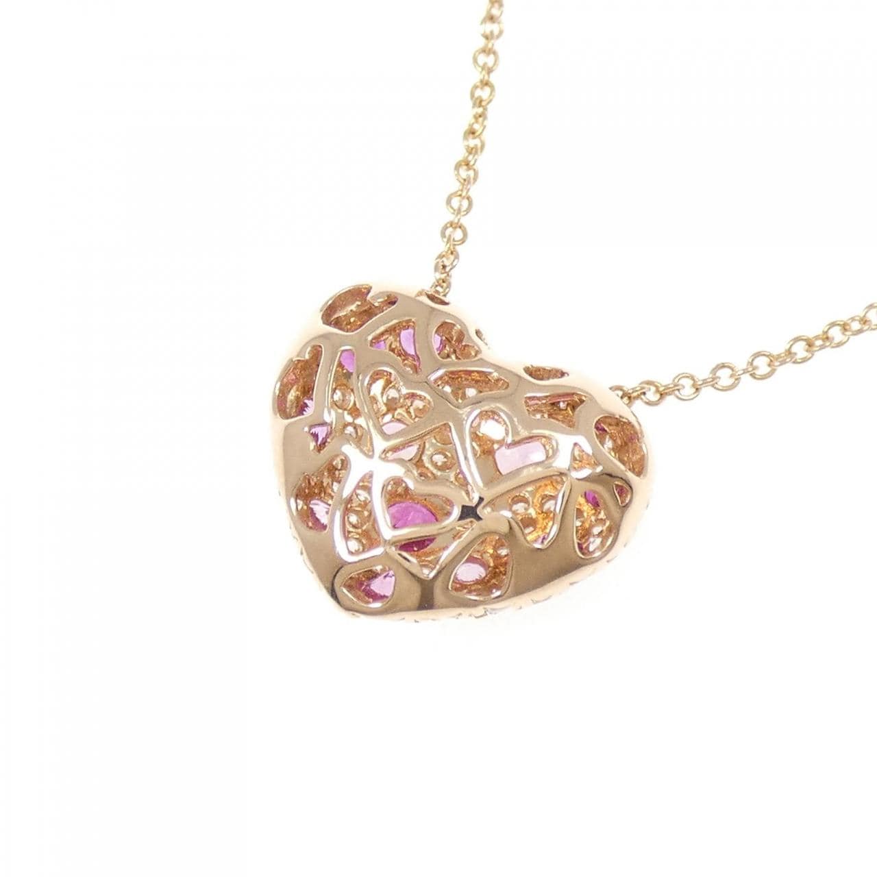 ポンテヴェキオ ハート サファイヤ ネックレス 1.21CT