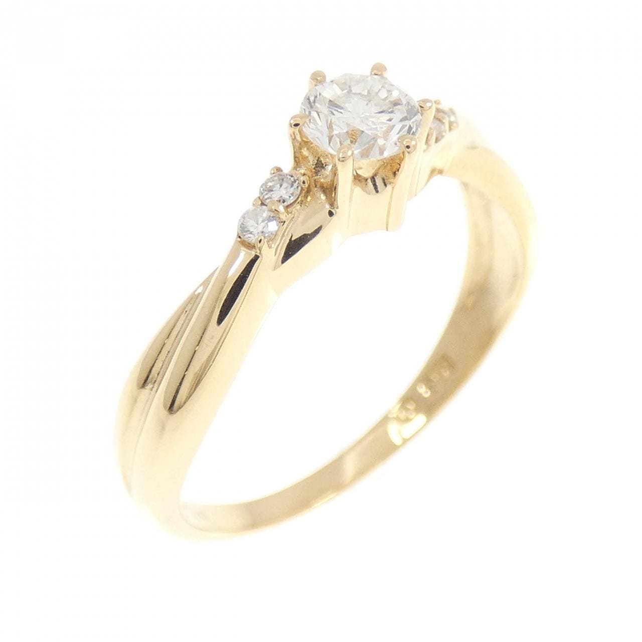 K18YG ダイヤモンド リング 0.28CT