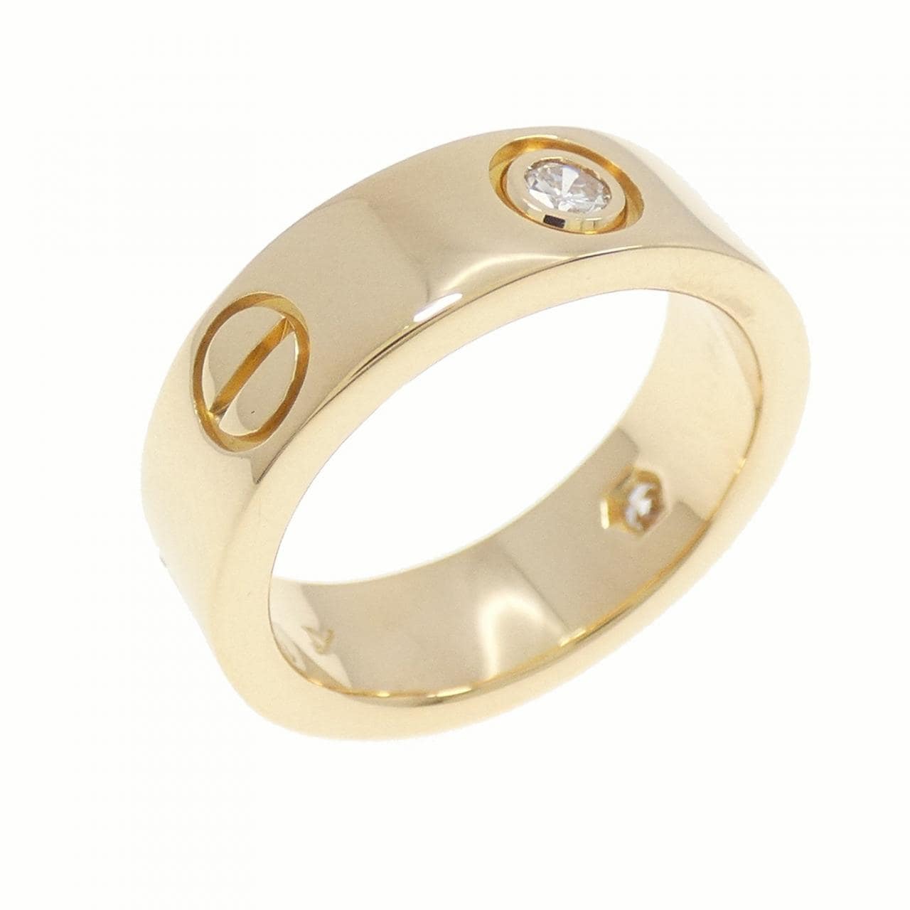 CARTIER LOVE half diamond ring