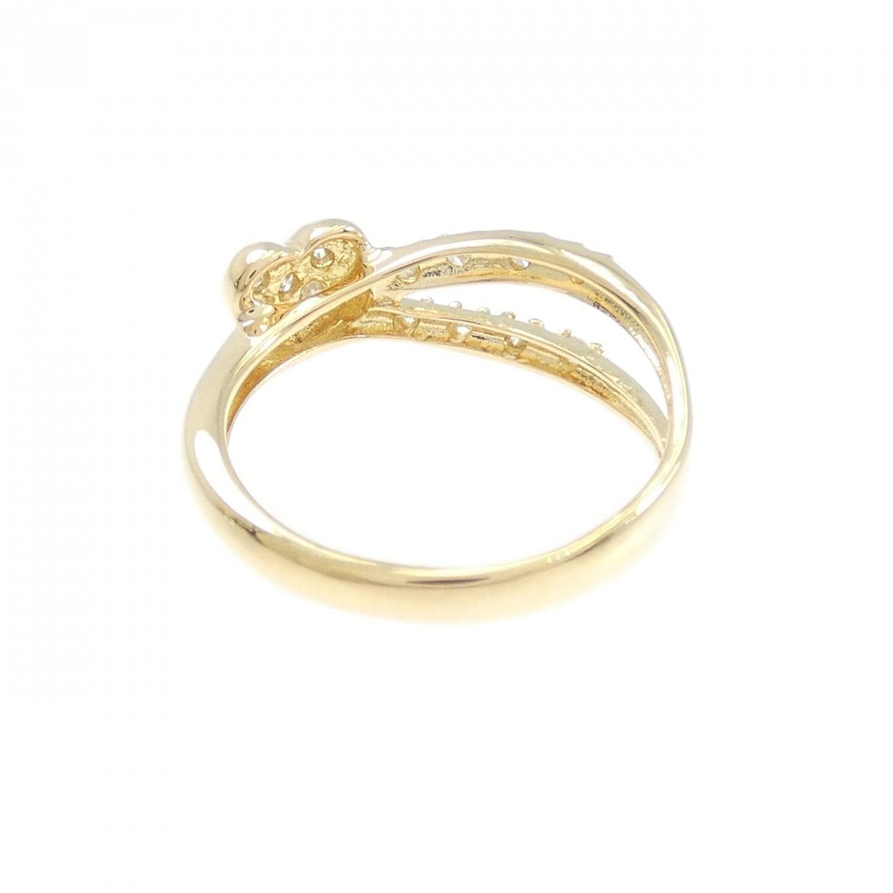 K18YG ハート ダイヤモンド リング 0.12CT