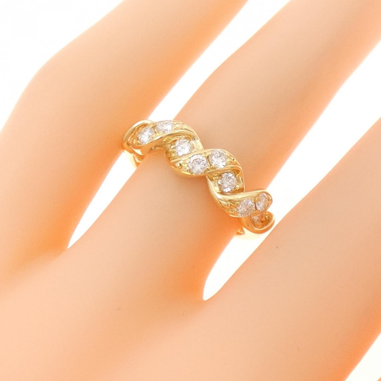 K18YG ダイヤモンド リング 0.37CT