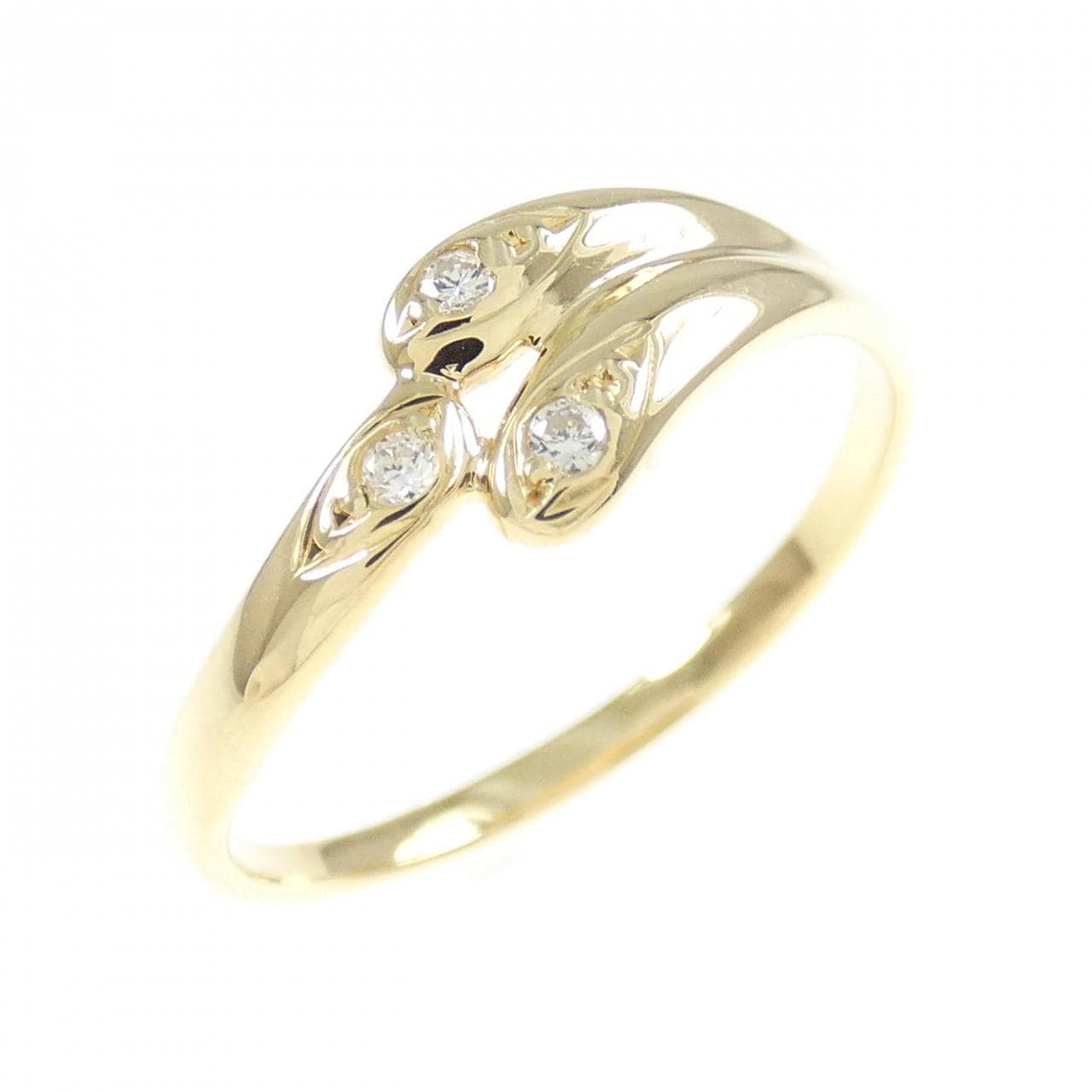 K18YG Diamond ring