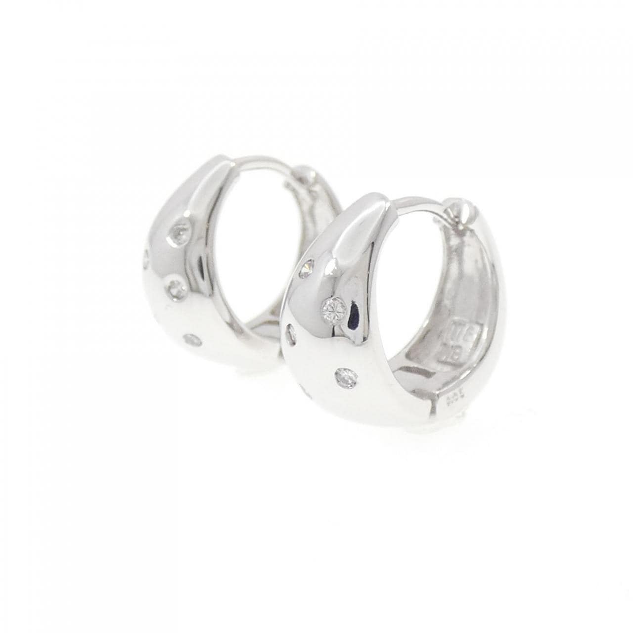 K18WG ダイヤモンド ピアス 0.10CT