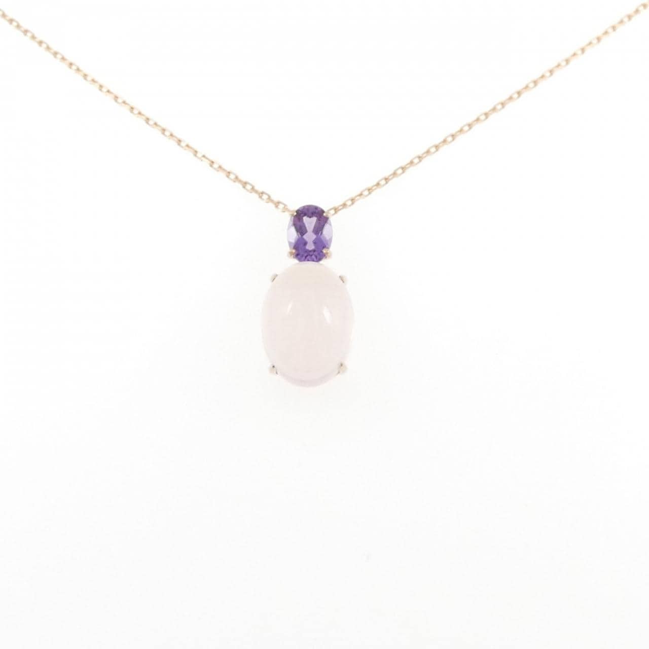 ジーエスティービー ローズクオーツ ネックレス 7.00CT