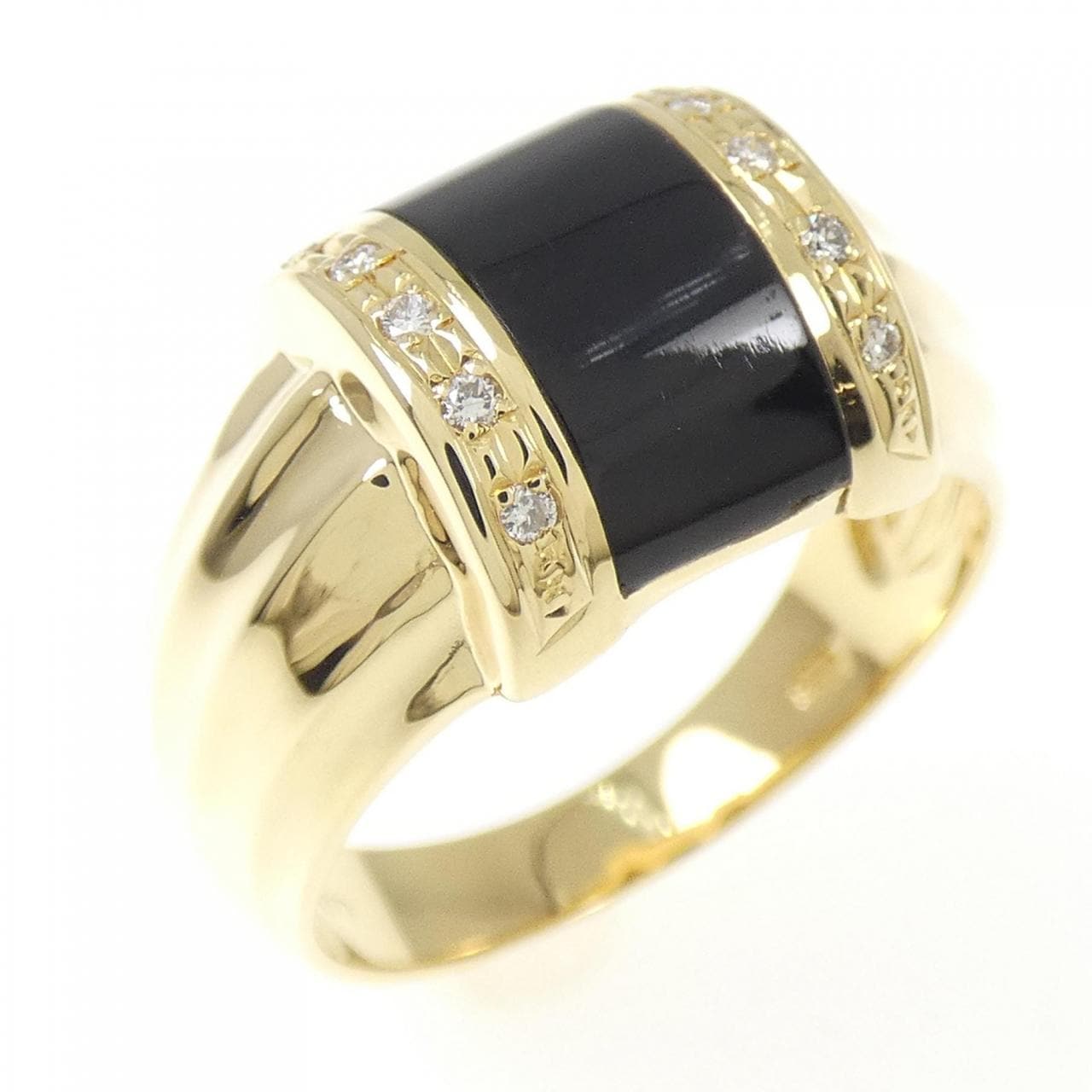 K18YG オニキス リング