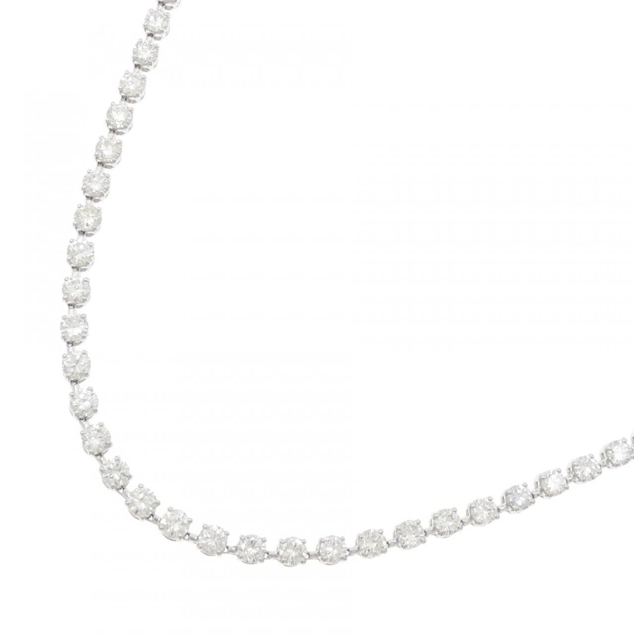 K18WG ダイヤモンド ネックレス 11.70CT