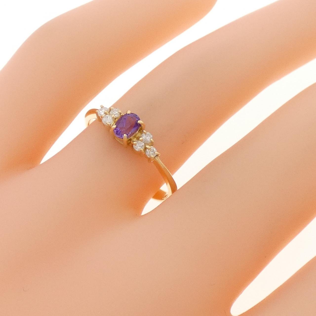 K18YG アメジスト リング 0.21CT