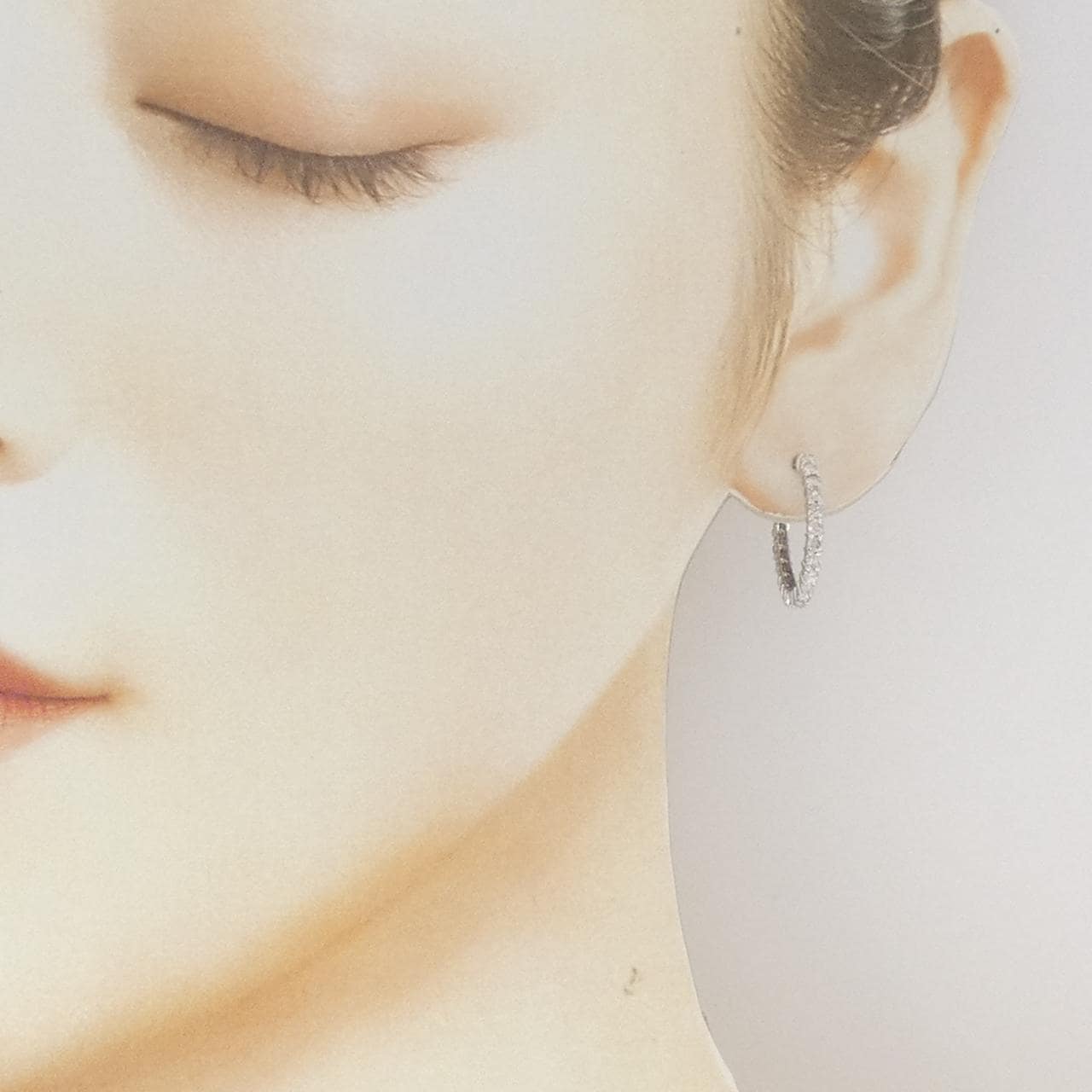 K18WG ダイヤモンド ピアス 1.00CT