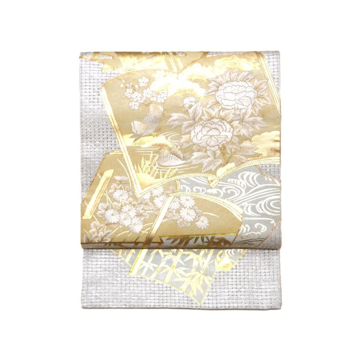 袋帯　刺繍加工　金彩友禅