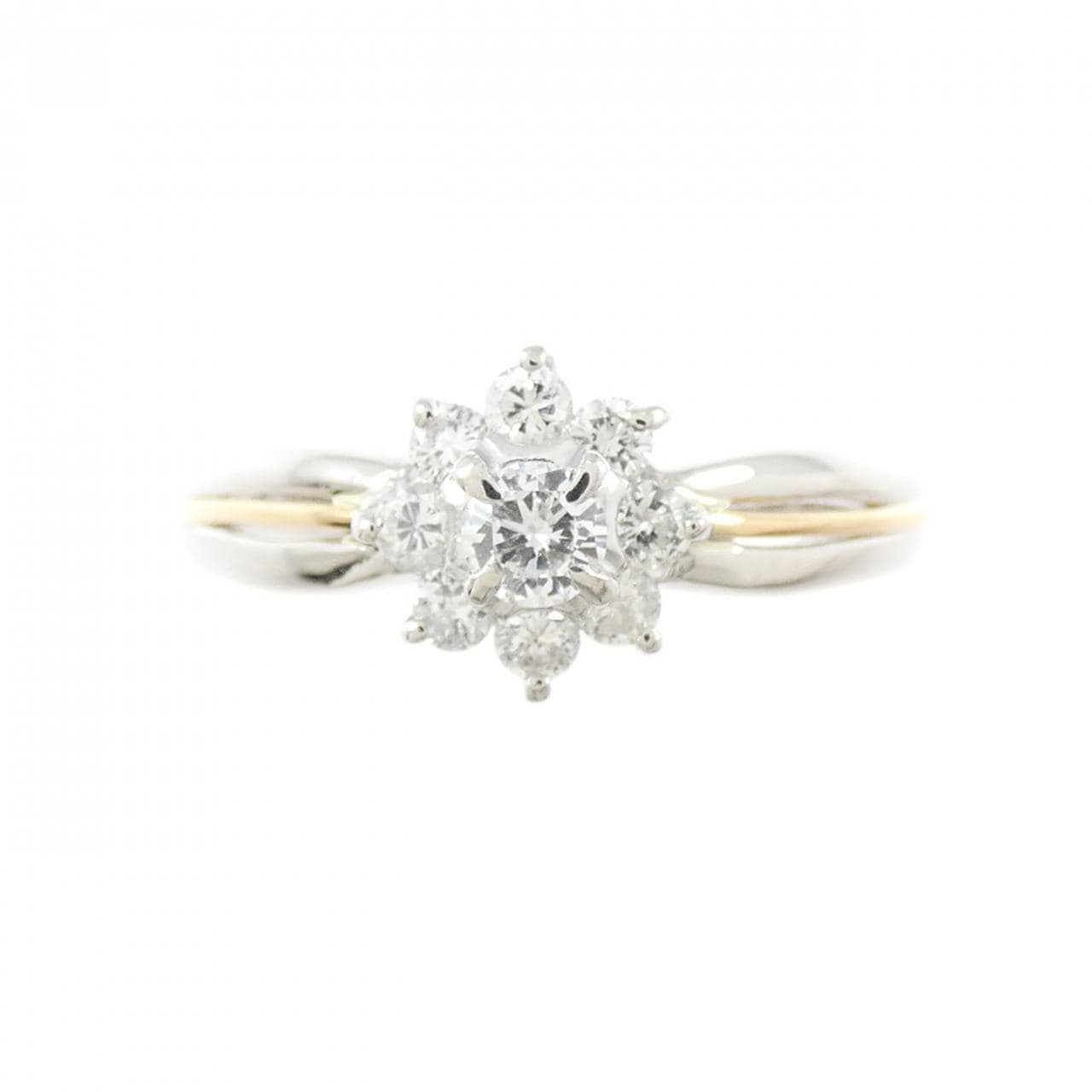 PT900/K18YG ダイヤモンド リング 0.30CT