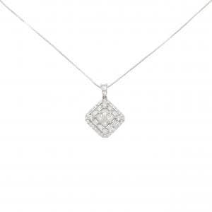 【新品】PT900/PT850 ダイヤモンド ネックレス 0.80CT