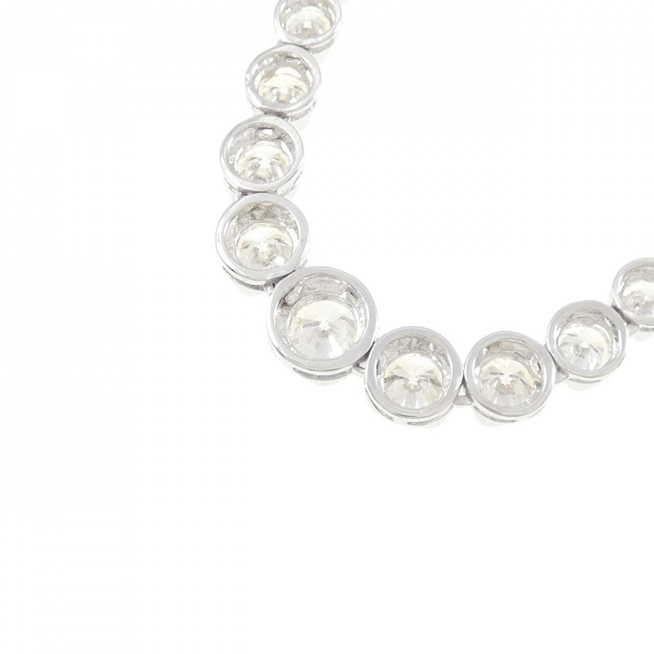 PT900/K18WG ダイヤモンド ネックレス 10.00CT