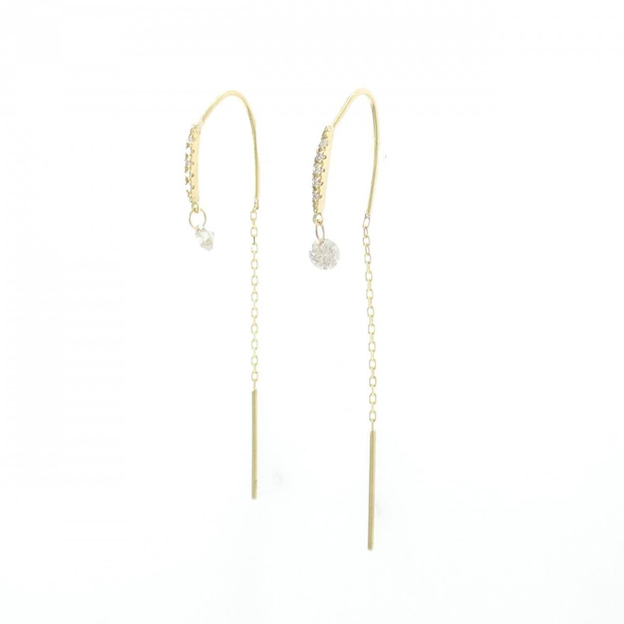 K18YG ダイヤモンド ピアス 0.22CT
