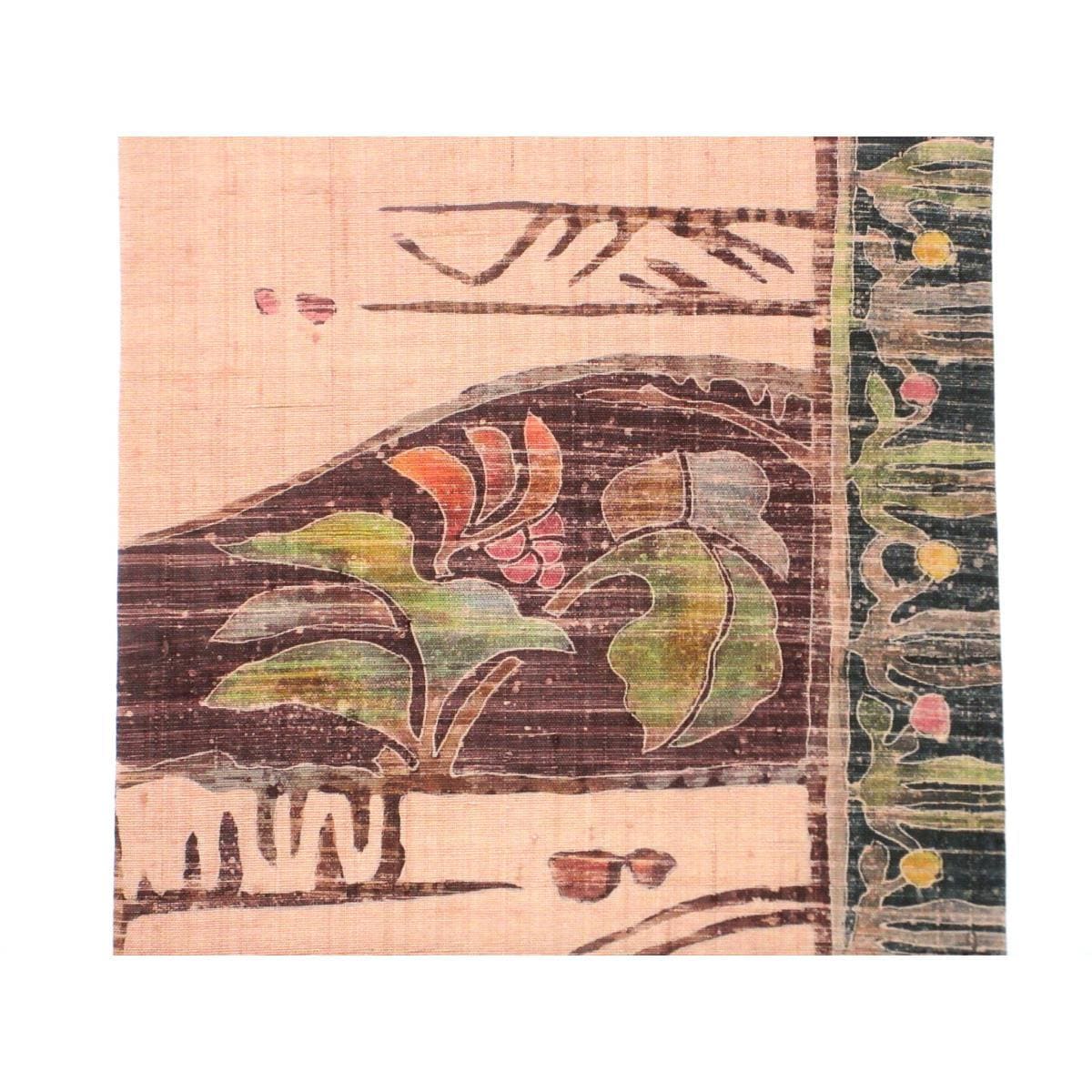 名古屋帯　染紬　友禅加工