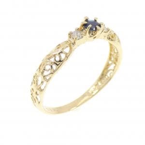 K18YG サファイヤ リング 0.10CT