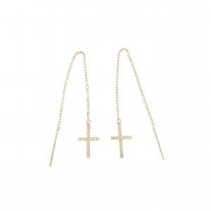 K10YG クロス ピアス