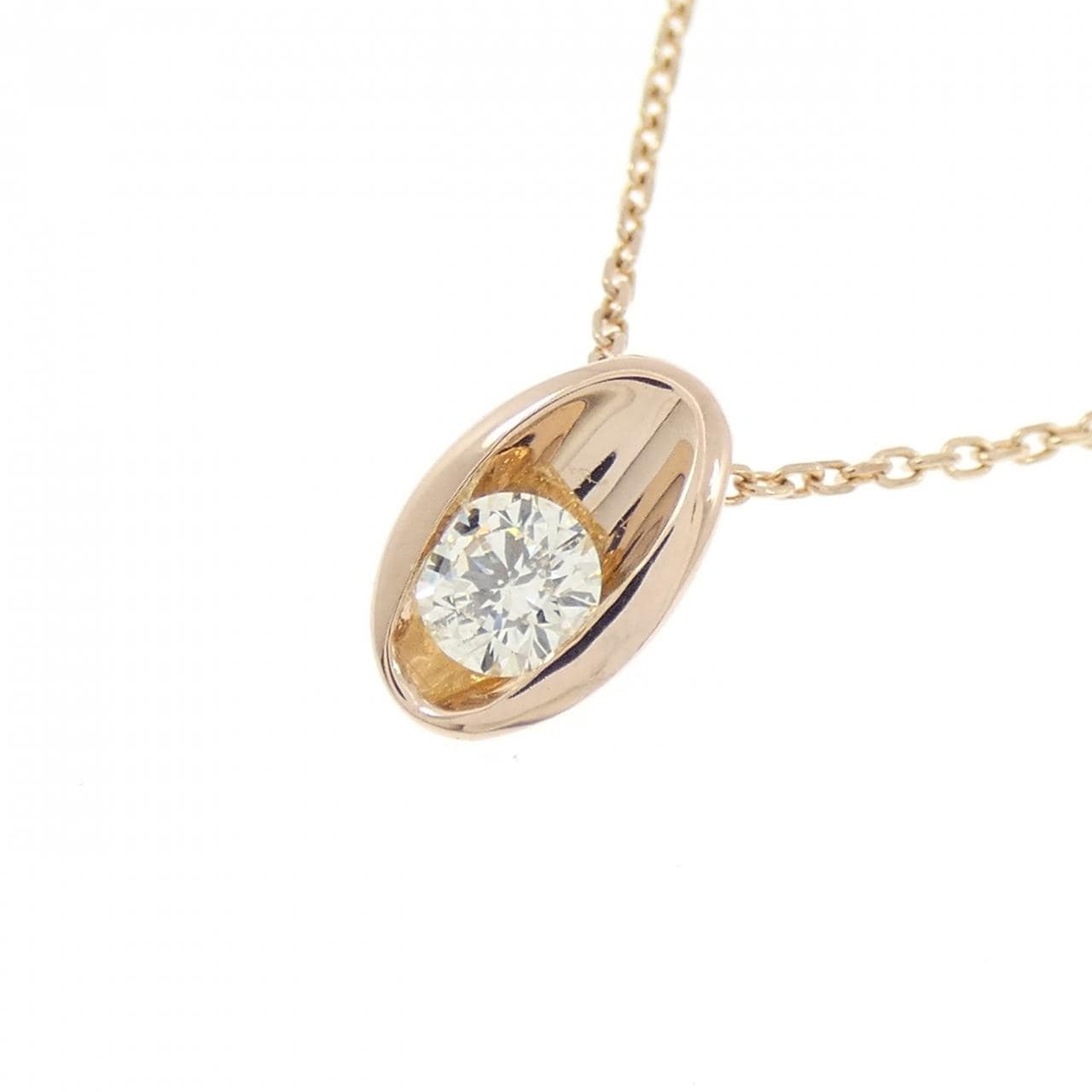 K18PG ダイヤモンド ネックレス 0.19CT