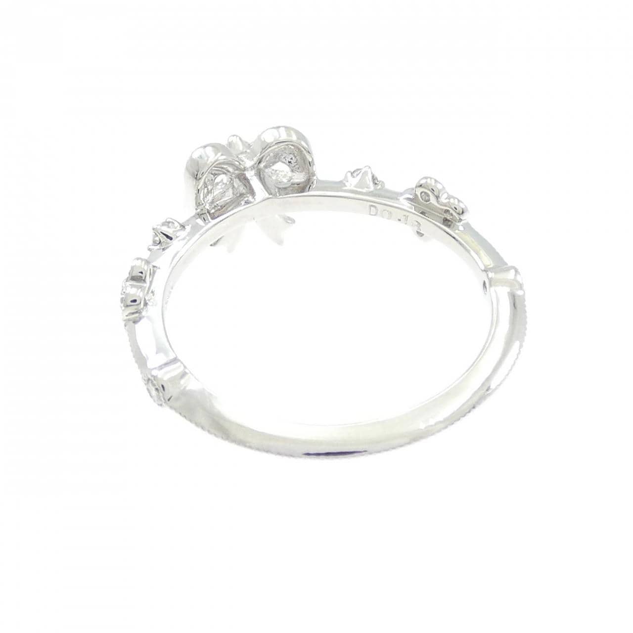 PT900 リボン ダイヤモンド リング 0.18CT