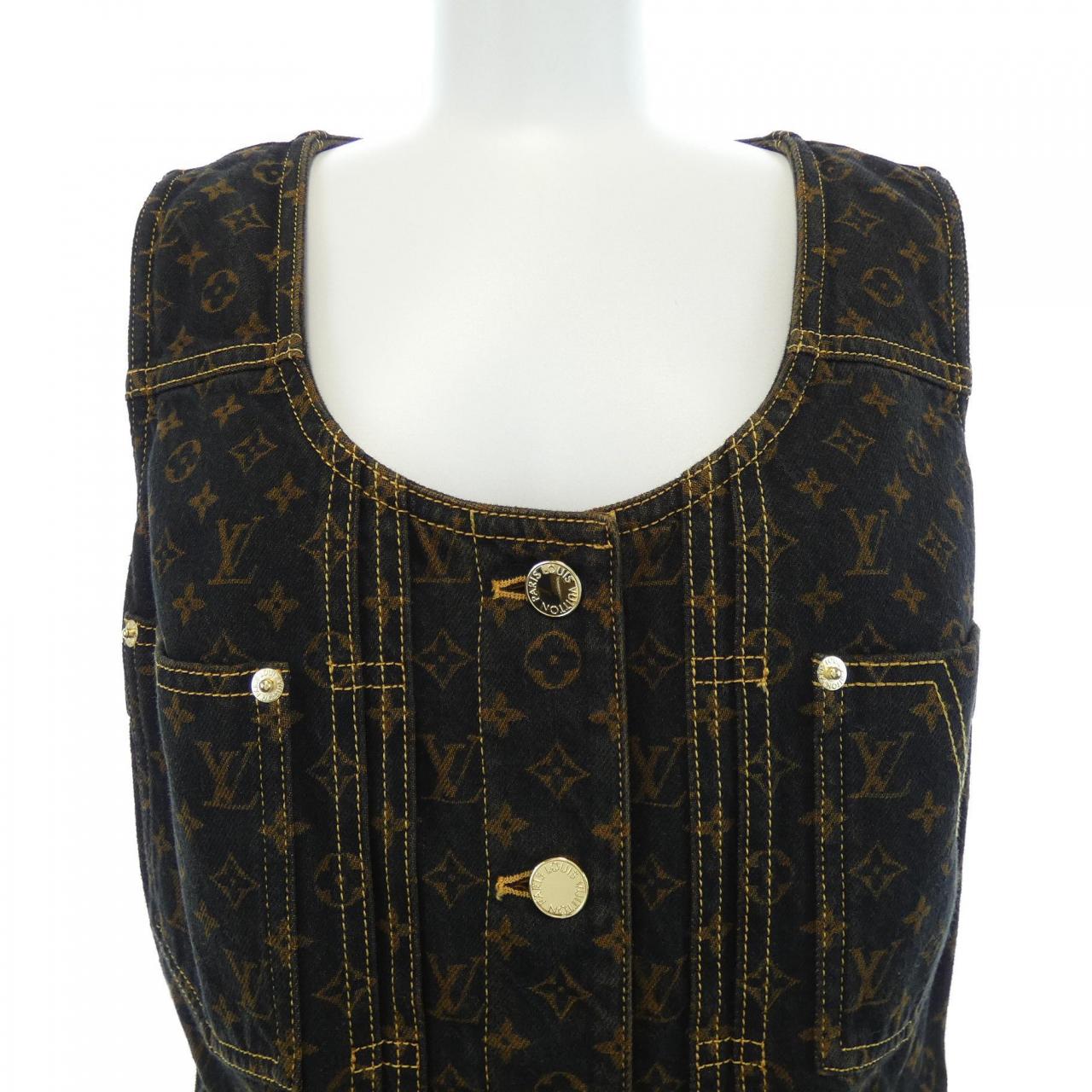 ルイヴィトン LOUIS VUITTON モノグラムデニム ボタンフロントドレス FTDR51WYZ ワンピース