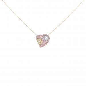 K18PG ハート サファイヤ ネックレス 0.99CT