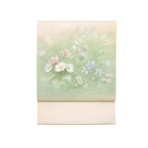 名古屋帯　塩瀬染帯　友禅加工