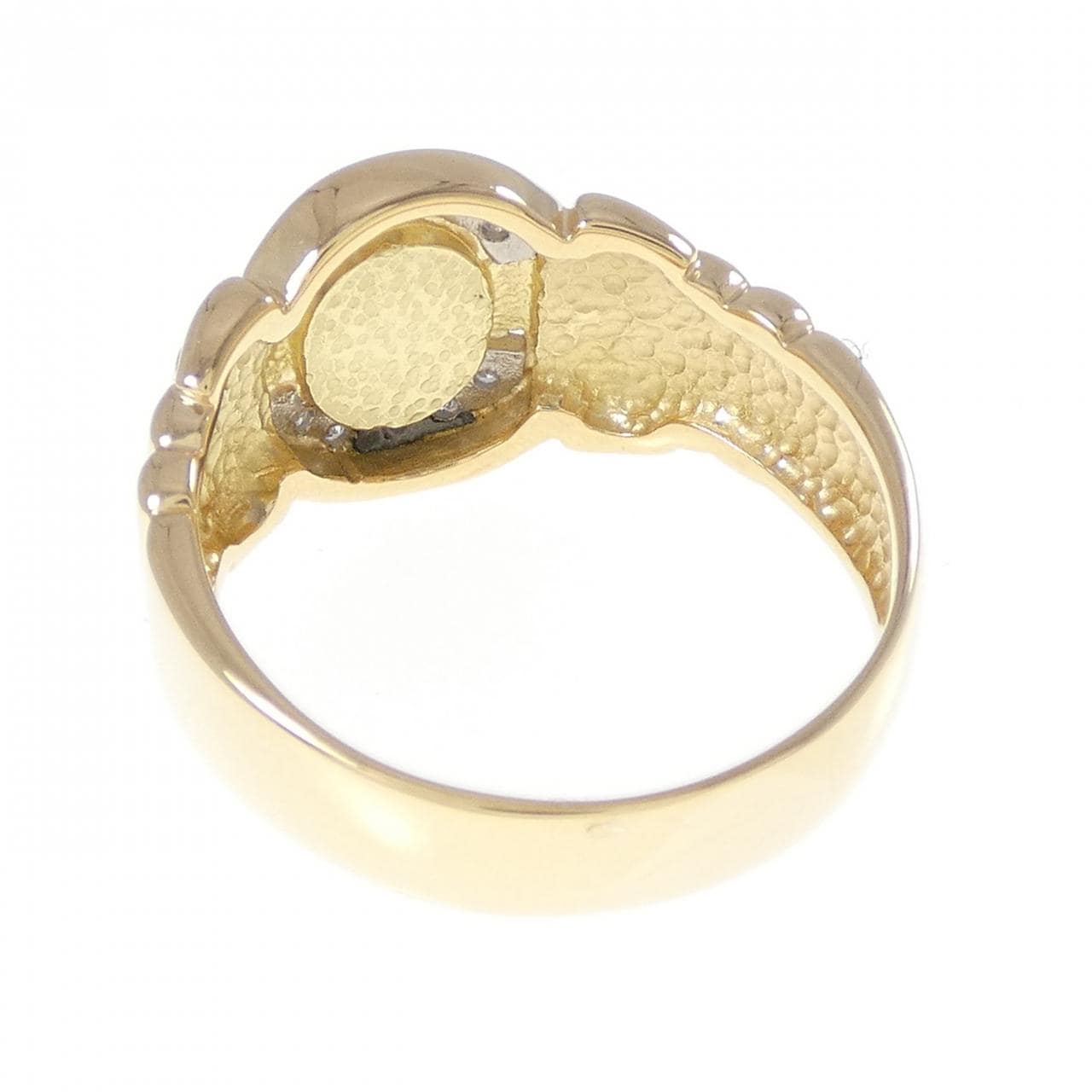 K18YG/PT900 オニキス リング