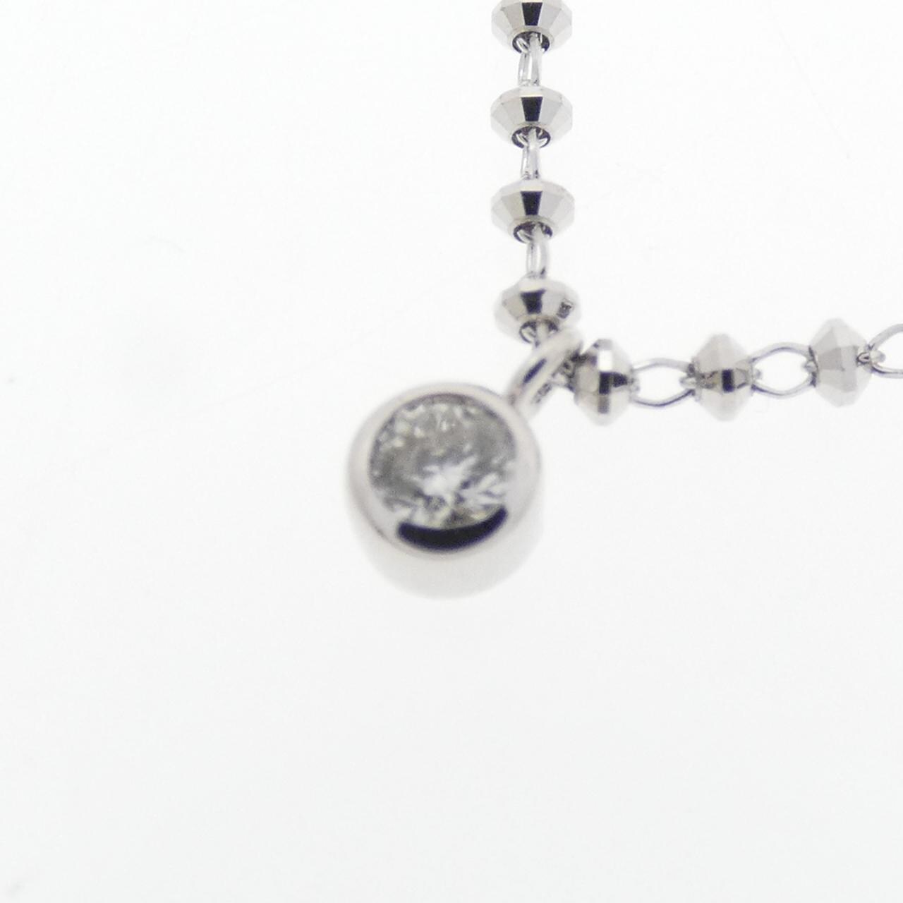 K18WG ダイヤモンド ネックレス 0.20CT