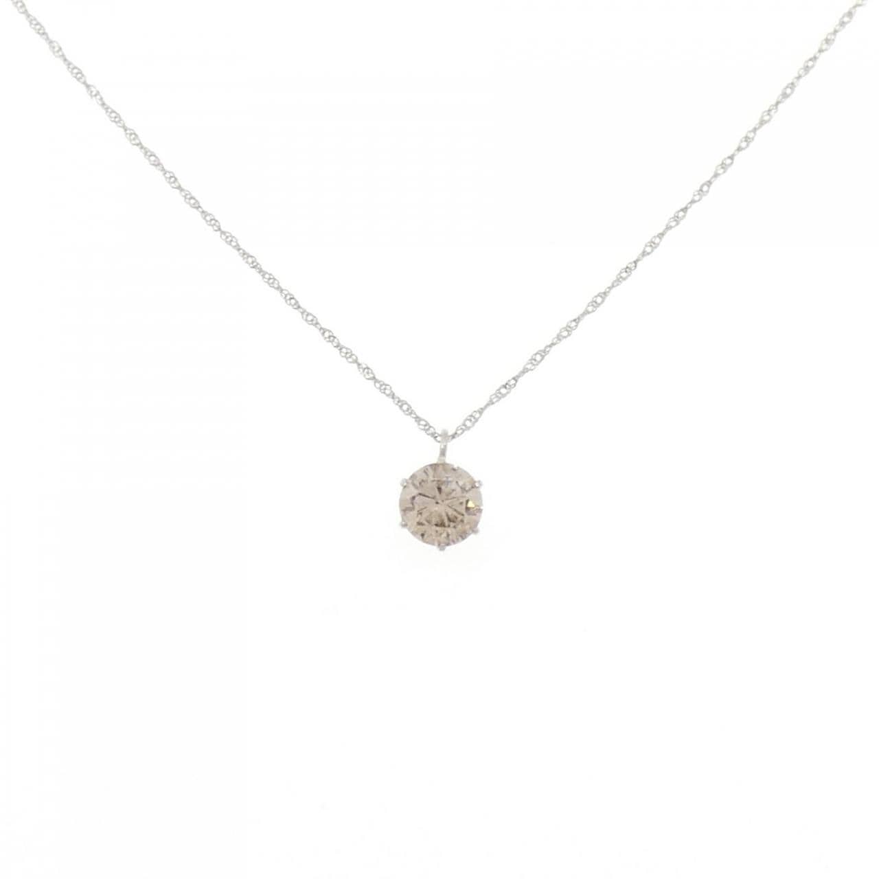 PT999/PT850 ソリティア ダイヤモンド ネックレス 0.5CT