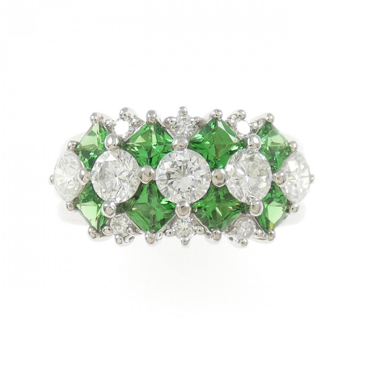 PT900 グリーンガーネット リング 1.14CT
