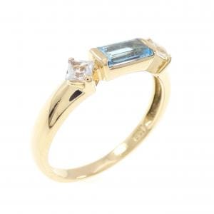 K18YG ブルートパーズ リング