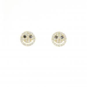 K18YG スマイル ダイヤモンド ピアス 0.28CT