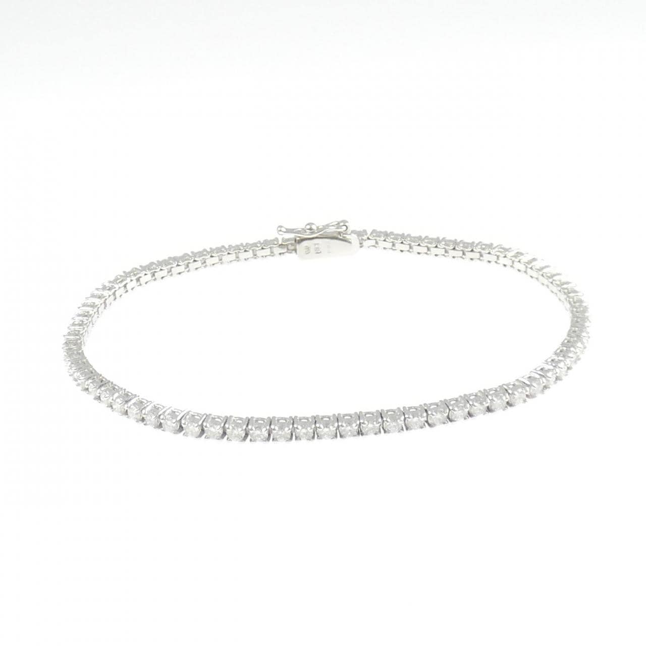 K18WG ダイヤモンド ブレスレット 2.00CT