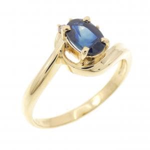 K18YG サファイヤ リング 0.70CT