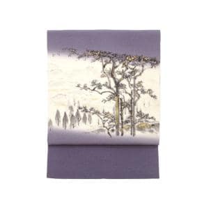 名古屋帯　山科春宣　染帯　友禅金彩加工