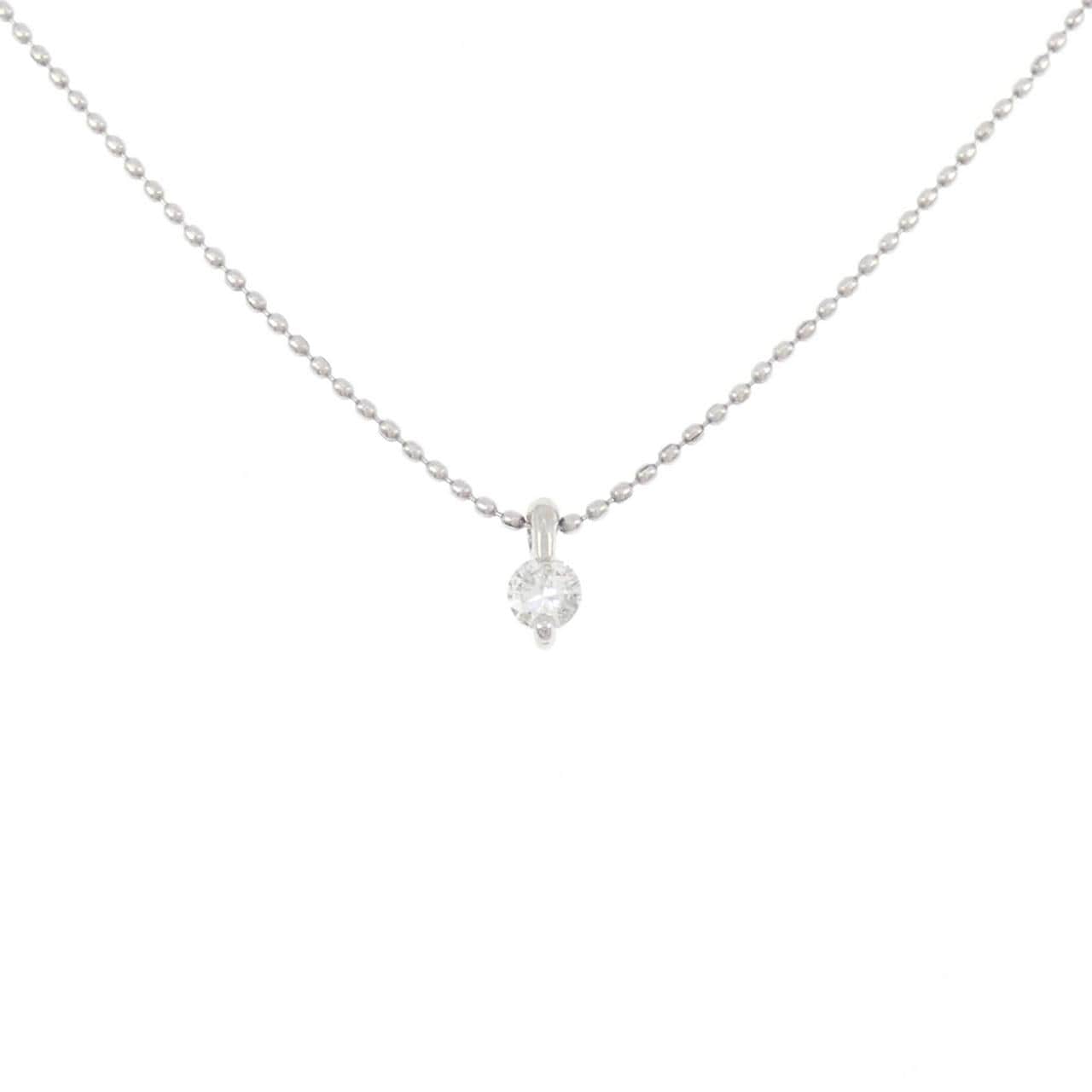 PT900/PT850 ソリティア ダイヤモンド ネックレス 0.10CT