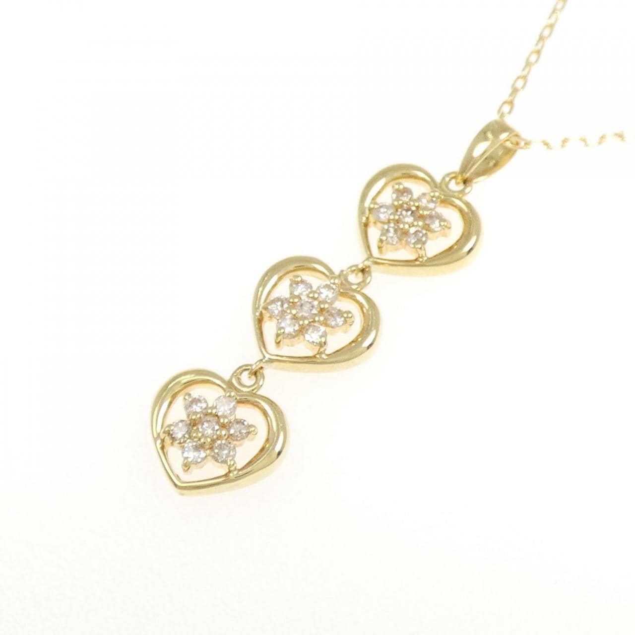 K18YG heart Diamond necklace