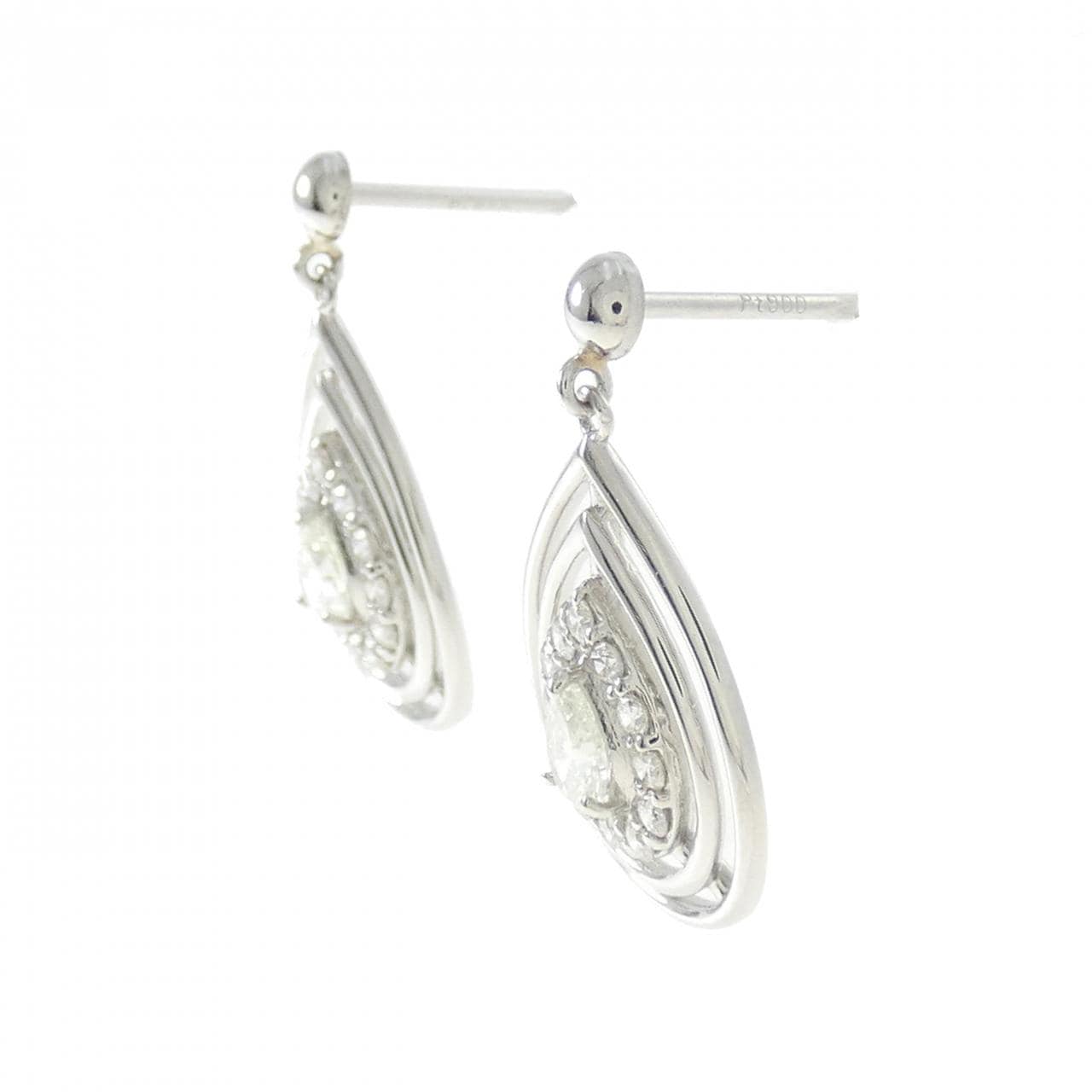 【新品】PT ダイヤモンド ピアス 0.40CT