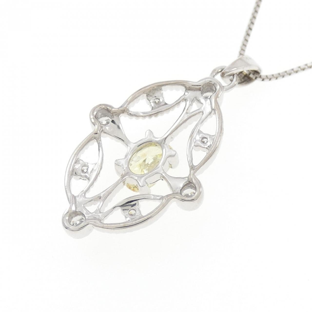 K18WG ダイヤモンド ネックレス 0.34CT