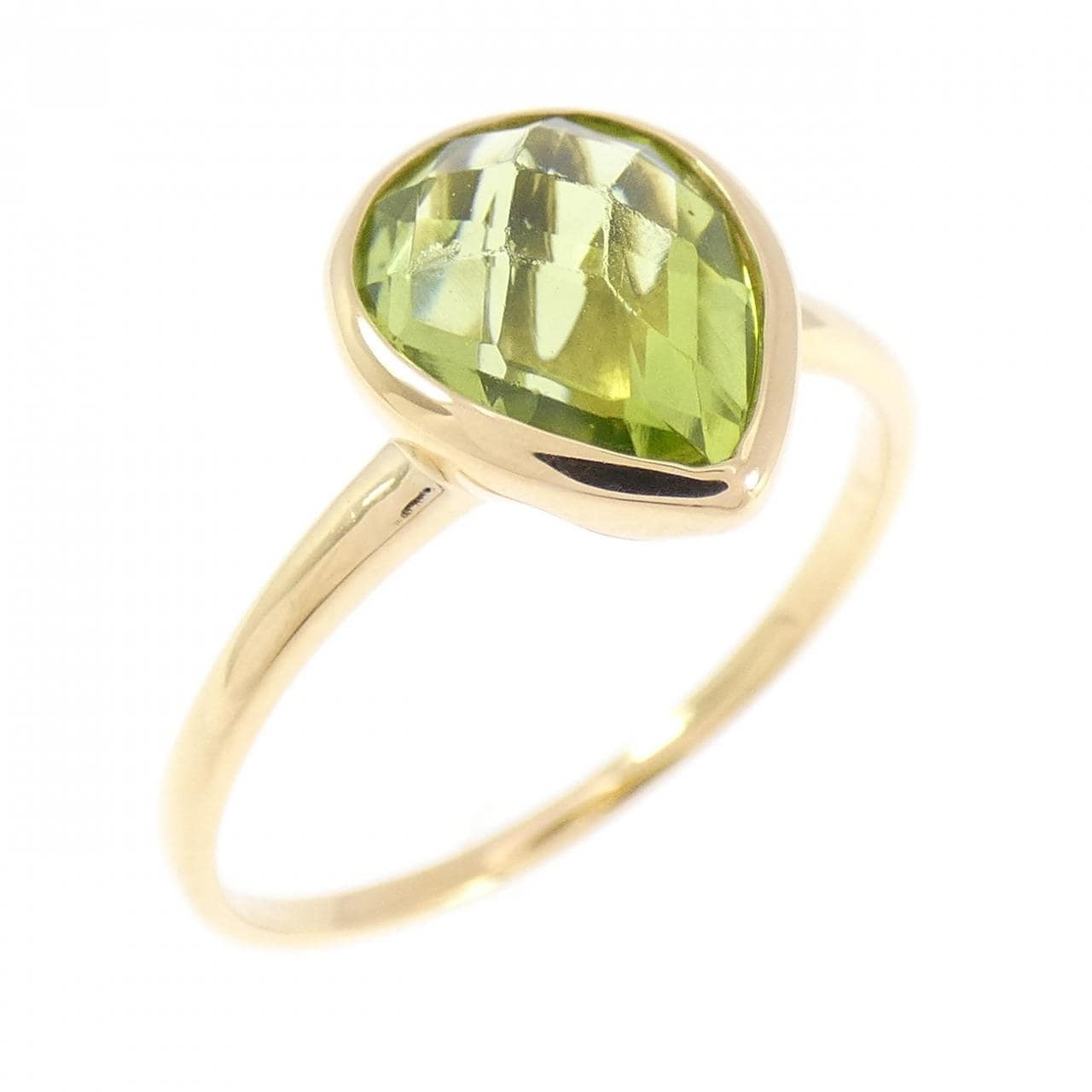 K18YG ペリドット リング 1.60CT