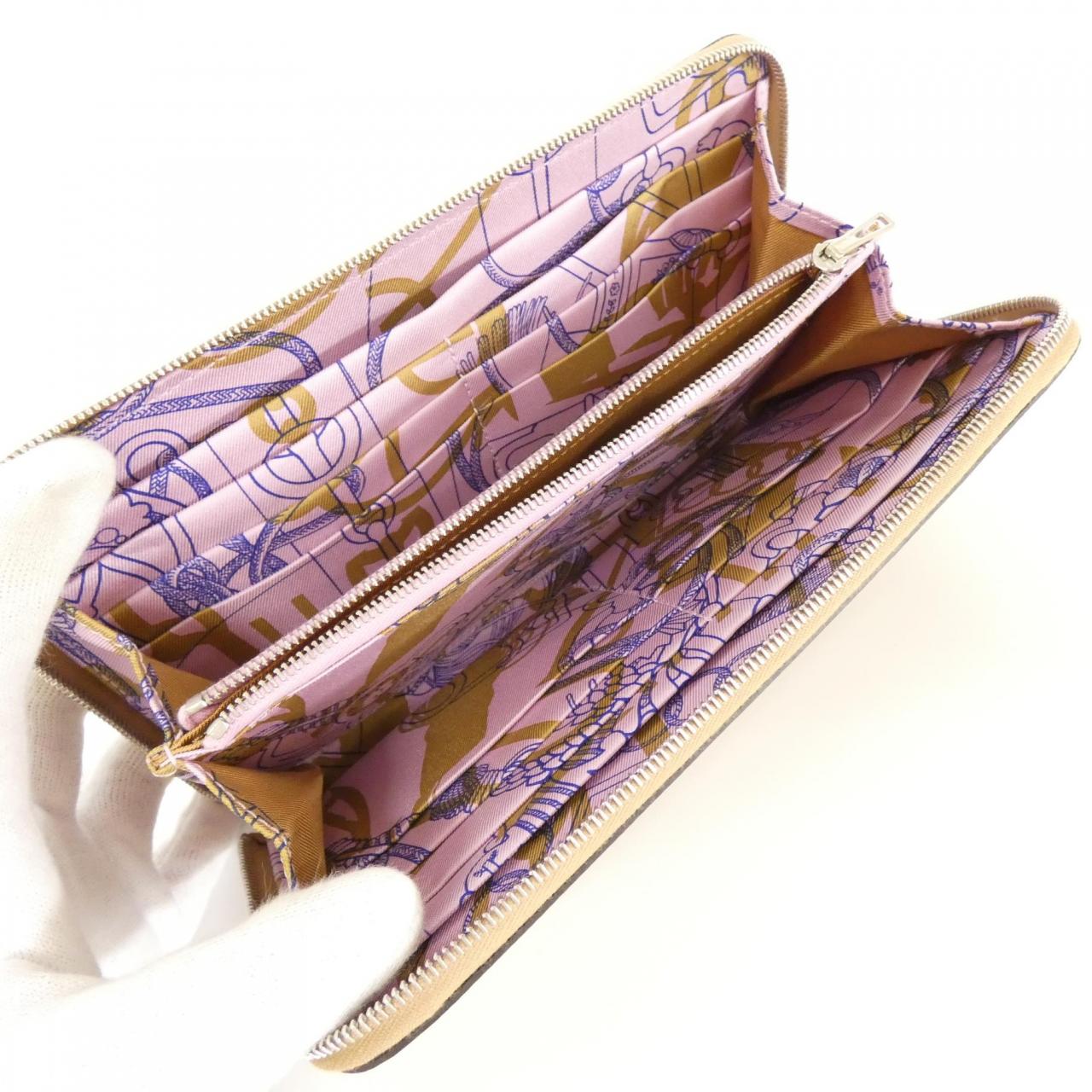 エルメス CLIQUETIS TATTOO AQUAREL シルク イン クラシック 083821CK 財布