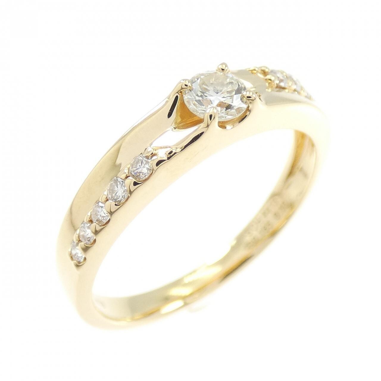 K18YG ダイヤモンド リング 0.165CT