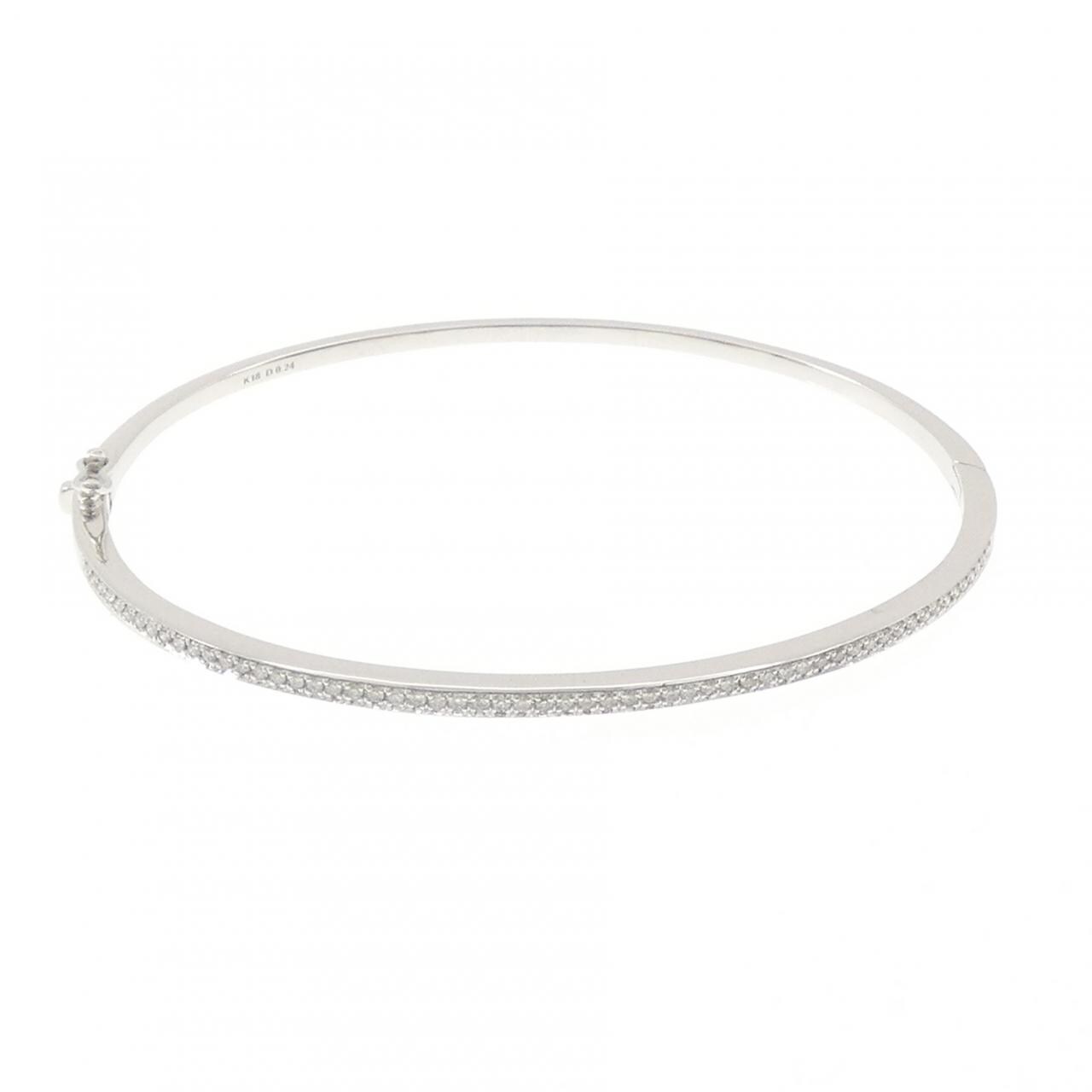 K18WG ダイヤモンド ブレスレット 0.24CT